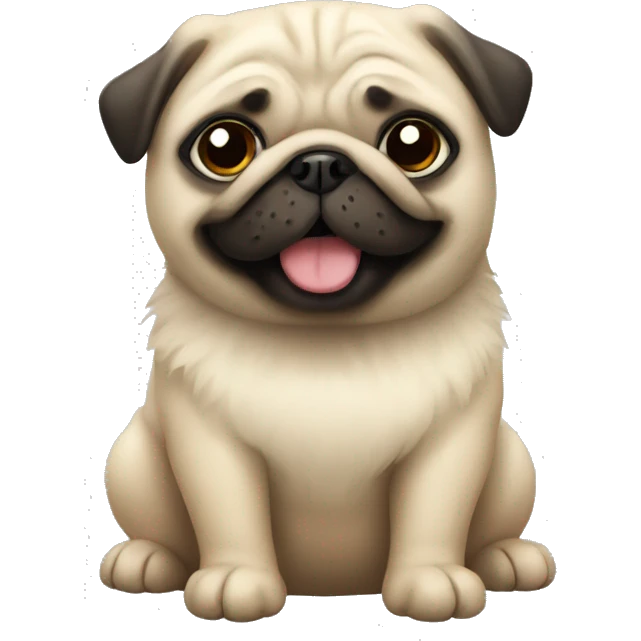 Fluffy pug emoji