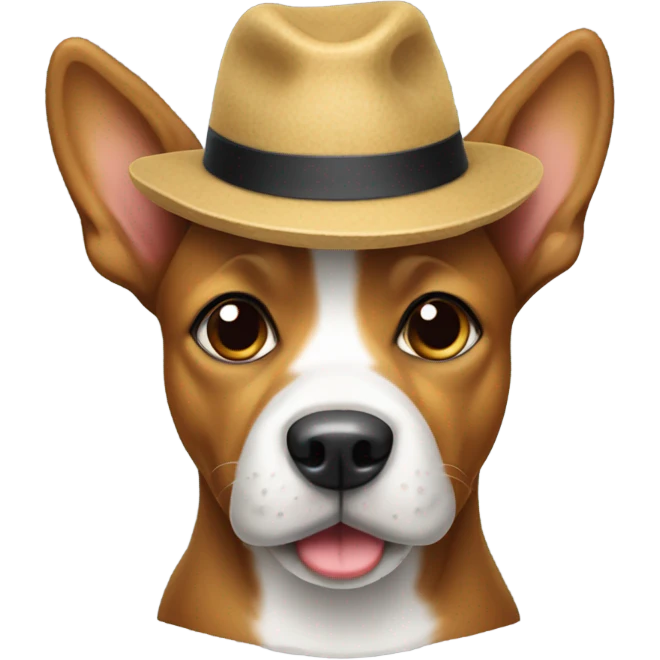 Dog wearing a hat emoji