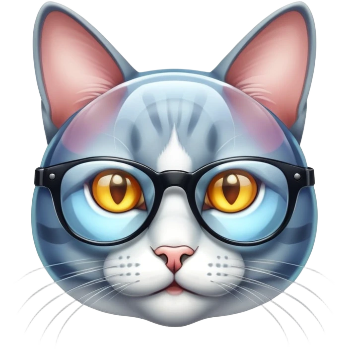 cat wiht glass  emoji