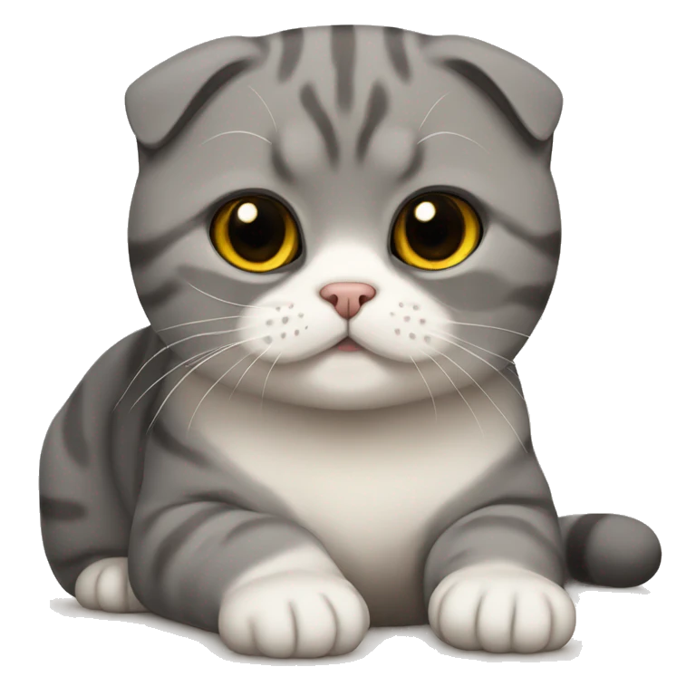 Scottish fold cat emoji