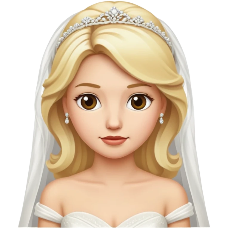 Blonde wedding bride  emoji