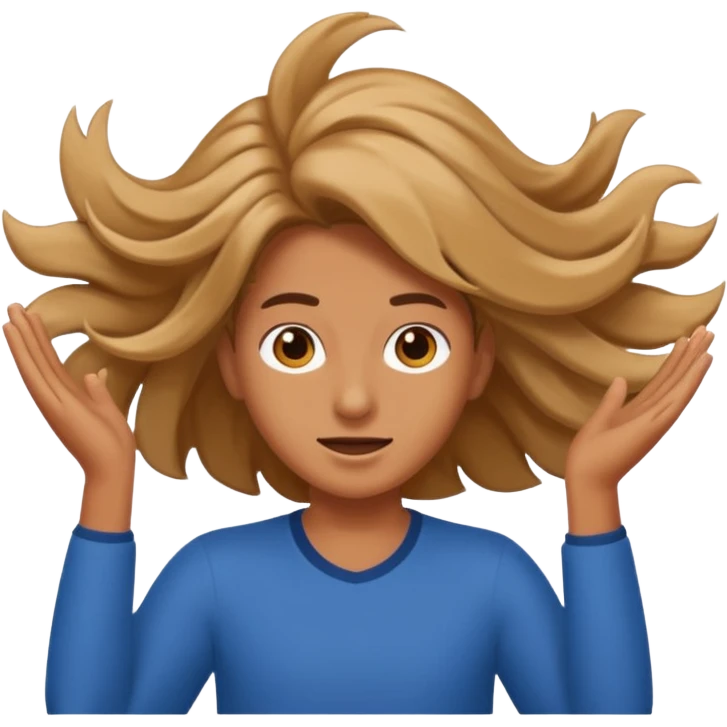 Person flipping hair emoji
