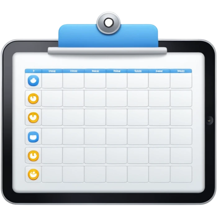 جدول مواعيد emoji