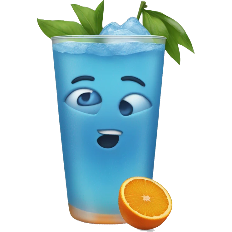 blue orangeade emoji