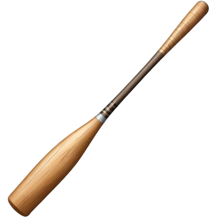 thick wooden baseball bat, faded color and visible cracks emoji