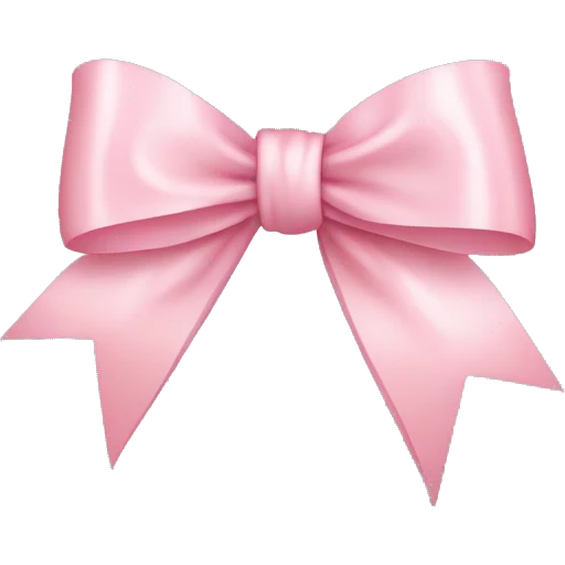 light pink ribbon bow emoji