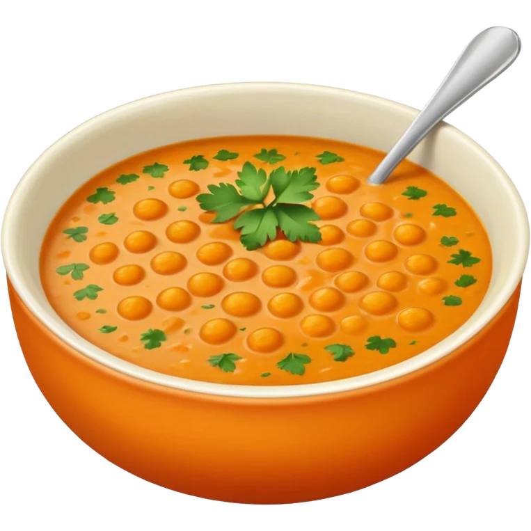 a bowl of spicy Indian lentil dal emoji