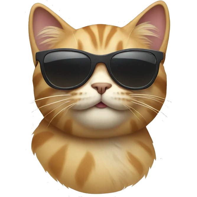Cat with sunglasses emoji