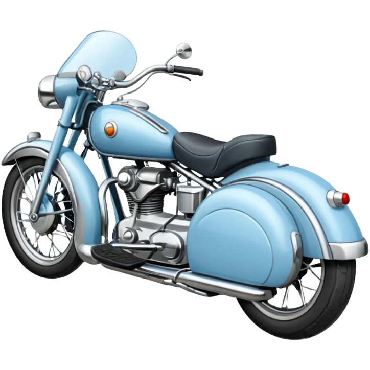 light blue sidecar motorcycle emoji