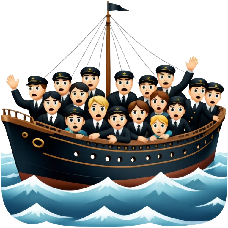 titanic and 10 people drowning  emoji