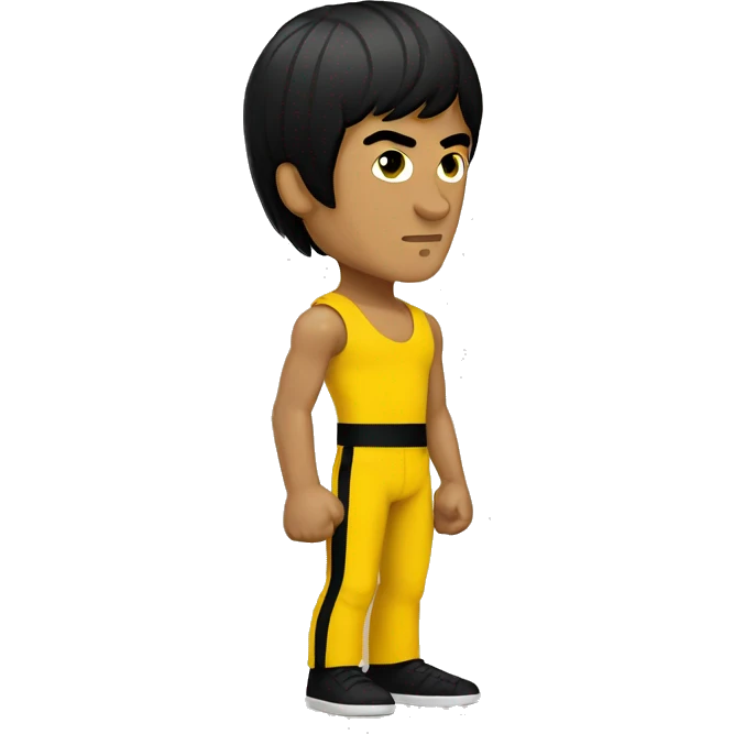 bruce lee in yellow emoji