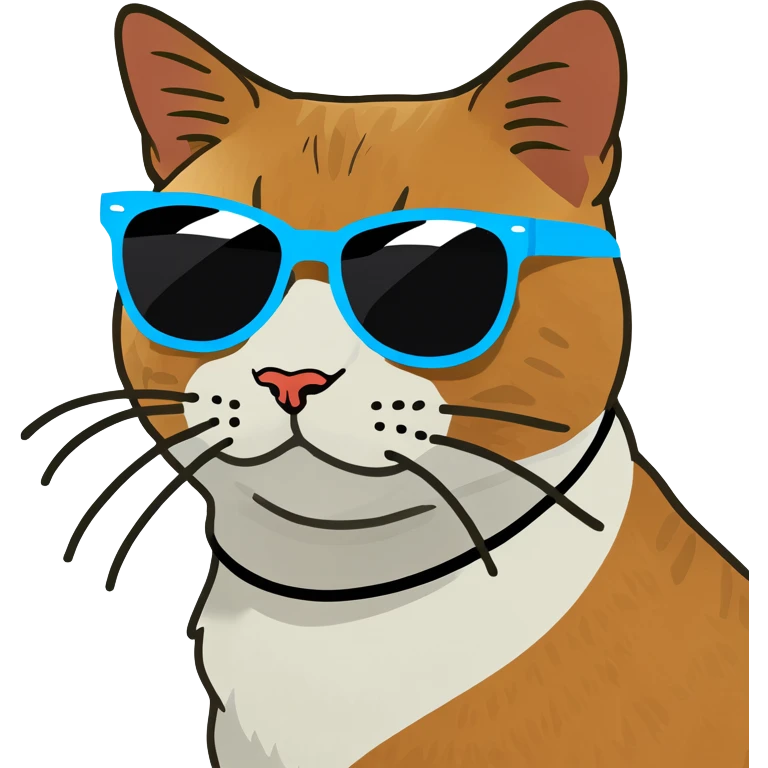 Cat with sunglasses emoji