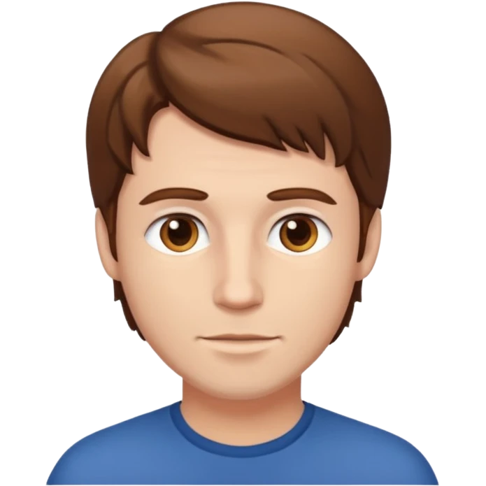 White man with brown hair emoji
