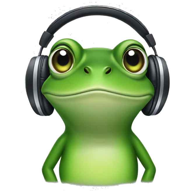 frog with headphones emoji