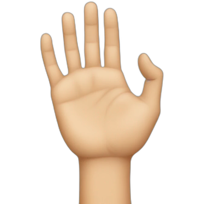 Hand annular lowed emoji
