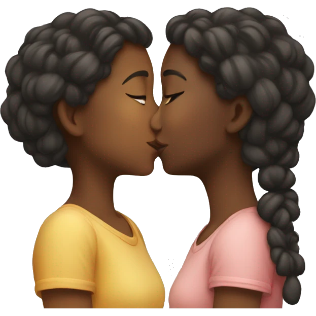 two girls kissing emoji