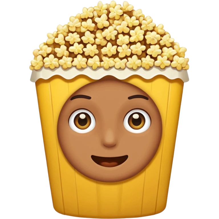 Emoji with 👀 for eyes and is eating popcorn 🍿 emoji
