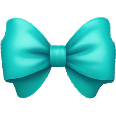 turquoise bow emoji