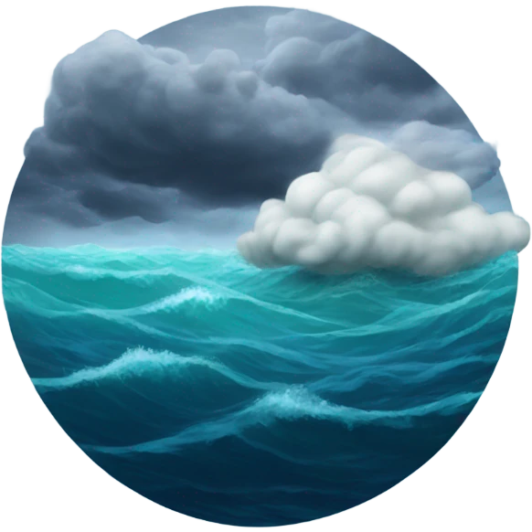 ocean and storm emoji