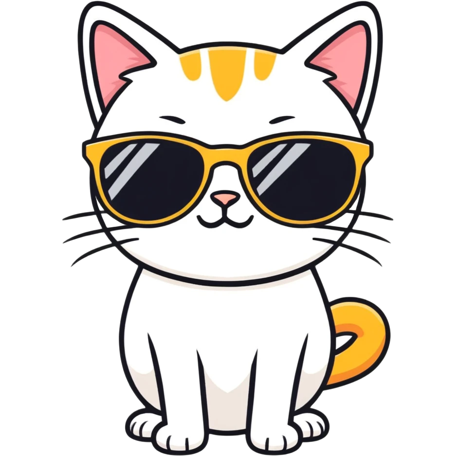 Cat with sunglasses emoji