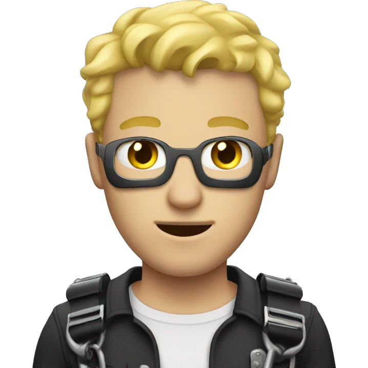 Blonde guy with handcuffs on  emoji