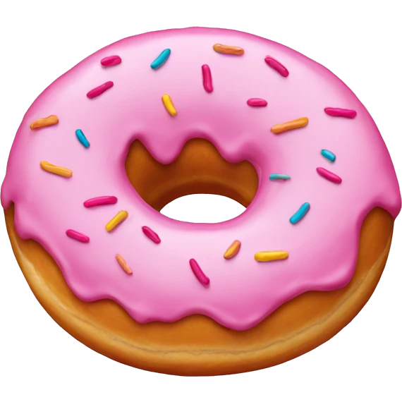 donut with pink frosting emoji