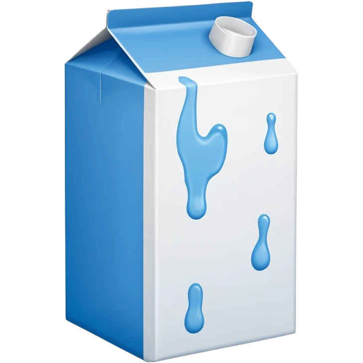 blue and white milk carton emoji