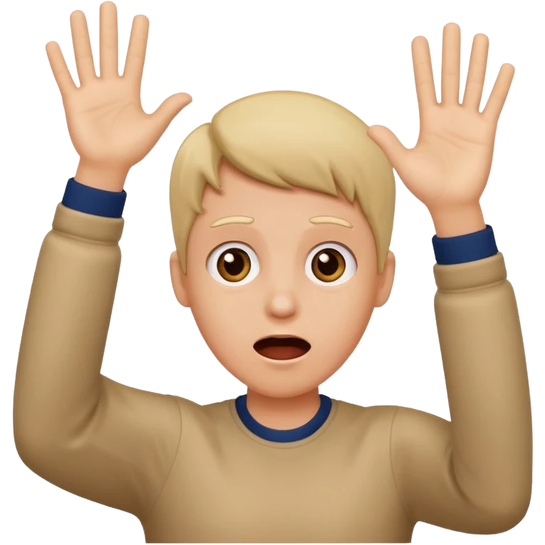 Shocked face with waving hands emoji