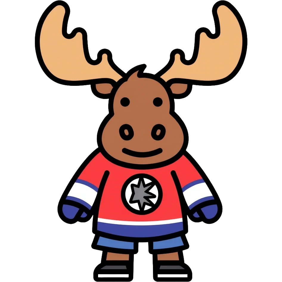 moose with a hockey jersey emoji