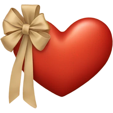 red heart biegie bows emoji