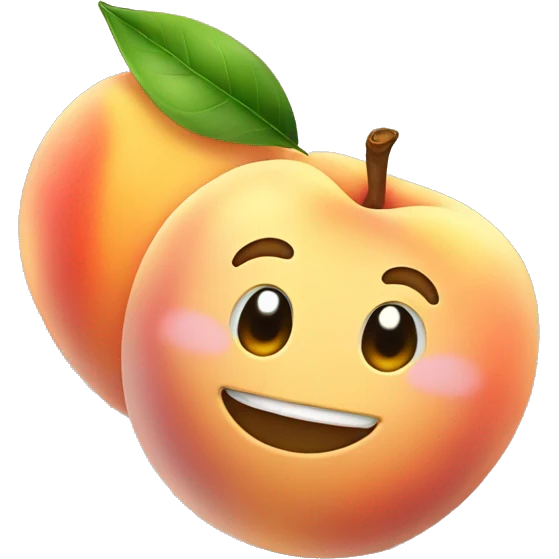 smiling peach saying good morning  emoji