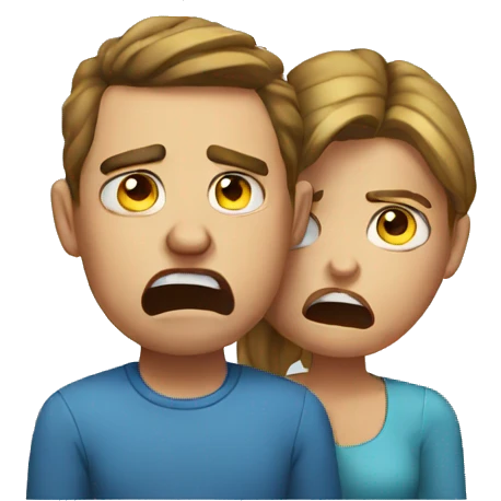 angry couple crying emoji