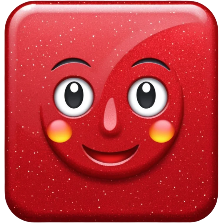 red glitter paper emoji
