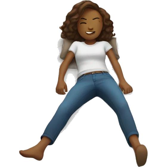 person lies on floor in city emoji