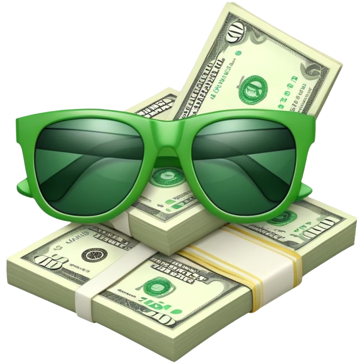 Money with sunglasses emoji