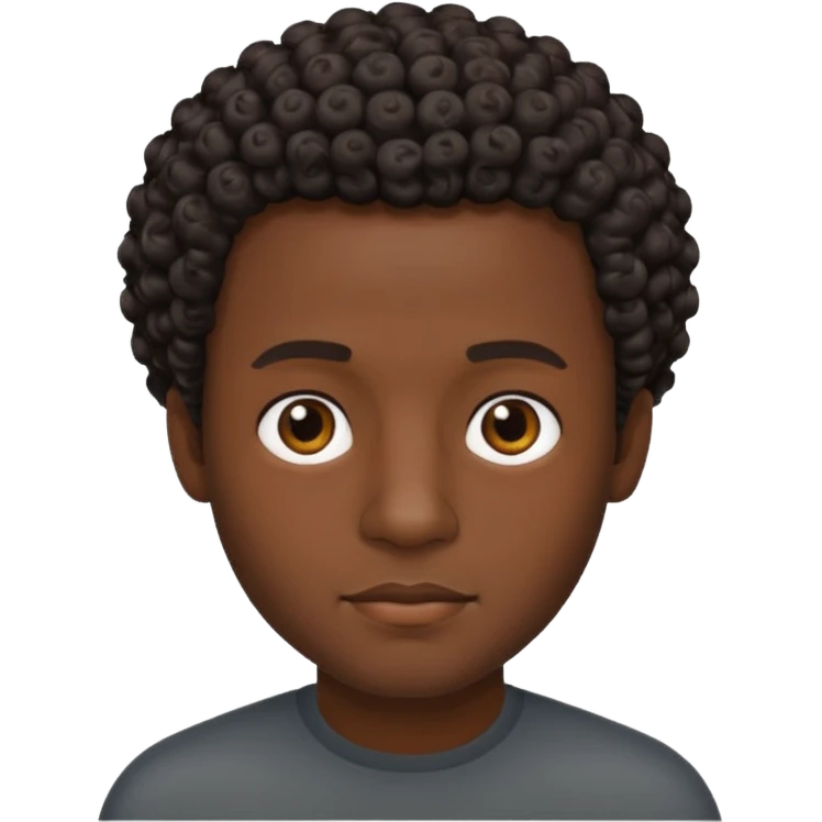 a black guy with shortscurls emoji