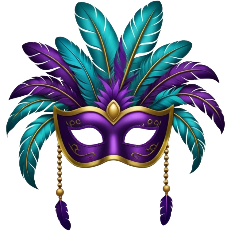 
masquerade mask with feathers emoji