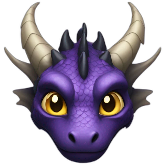 Dragon violette et noir emoji