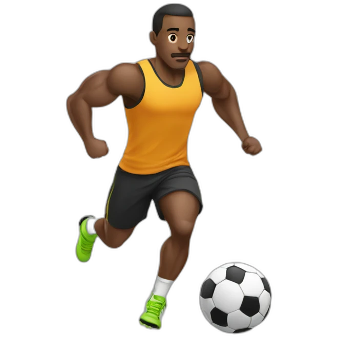 soccer player training at gym emoji