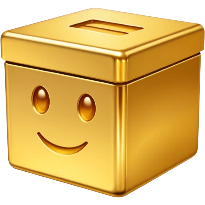 Clean Gold box frontview emoji