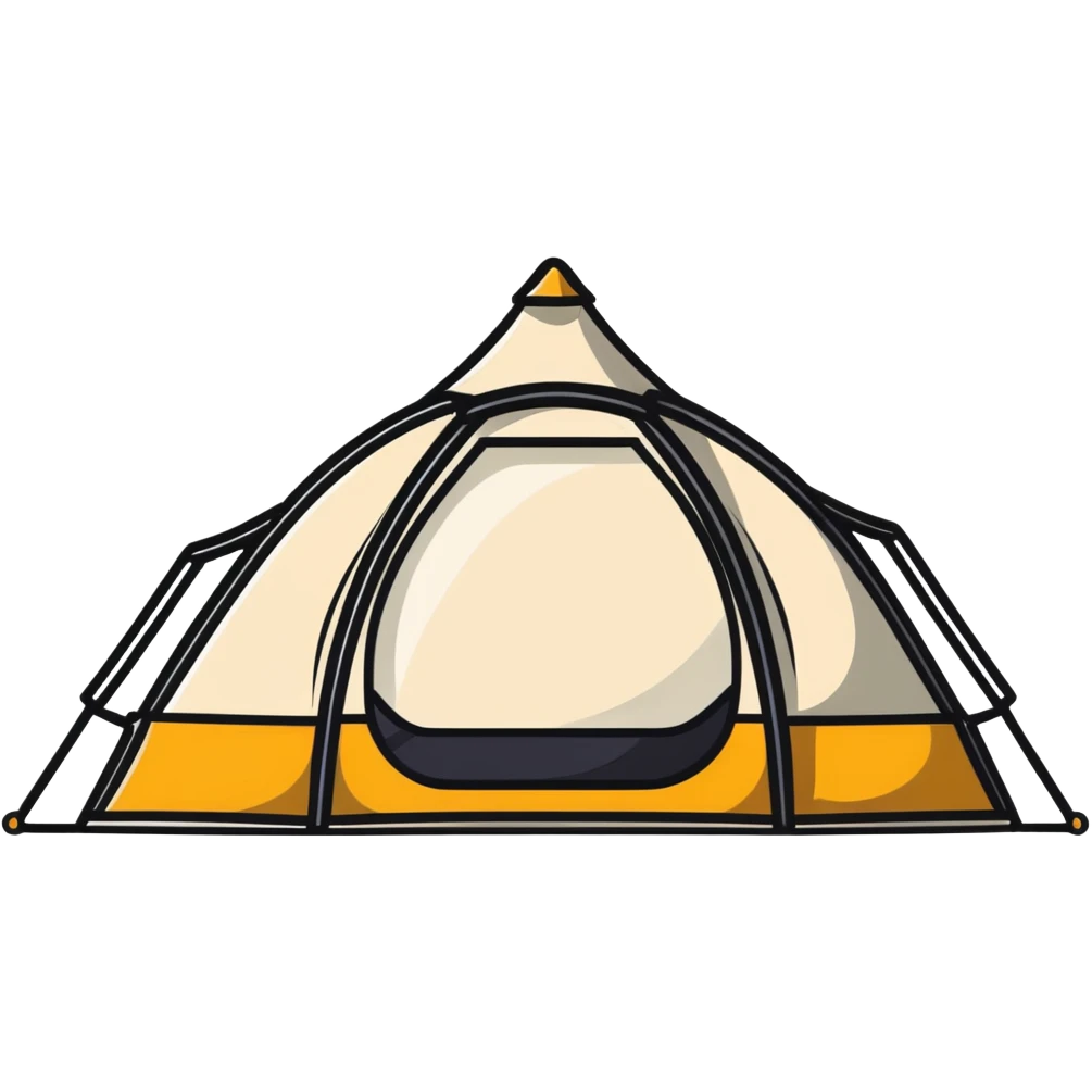 elegant dome tent with panoramic windows and luxury interior emoji