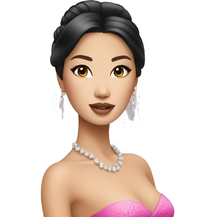 glamorous asian barbie  emoji