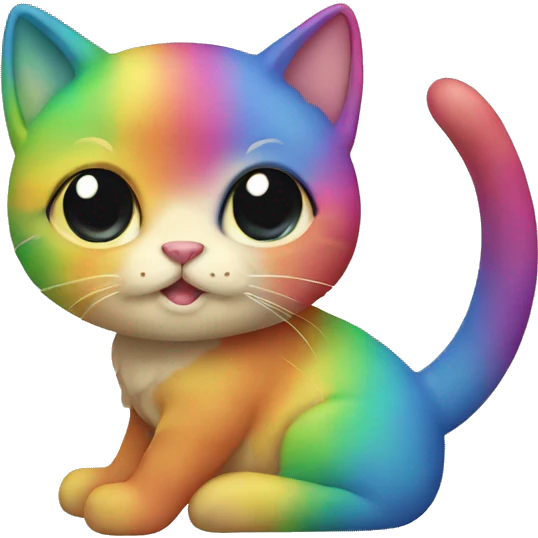 a rainbow cat emoji