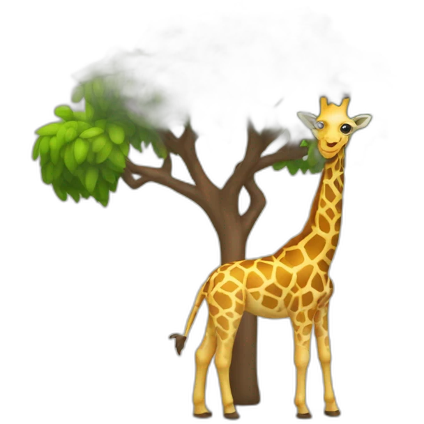 Giraffe tree emoji
