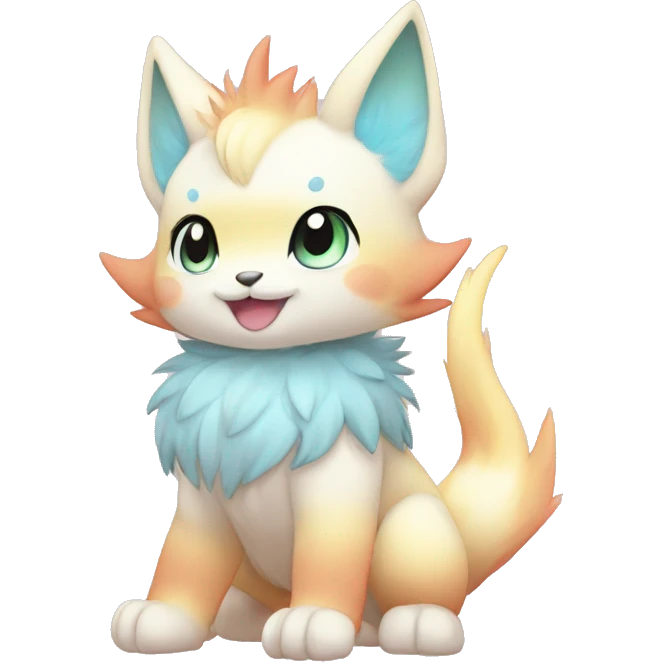 Anthro-Pastel-Gradient-Fur-Sona-Chibi-Shiny-Fakémon full body emoji