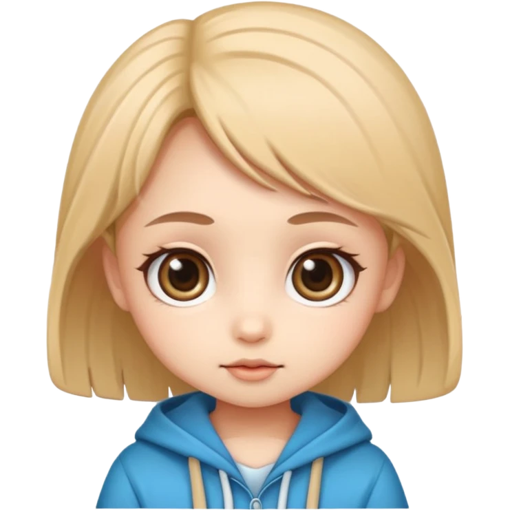 cute chibi cartoon, big eyes, soft shading, smooth gradients, clean outlines, high detail, sticker style emoji