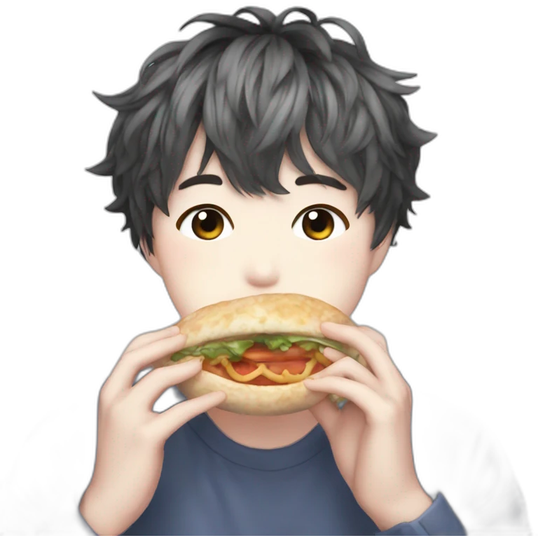 min Yoongi eating Jin emoji