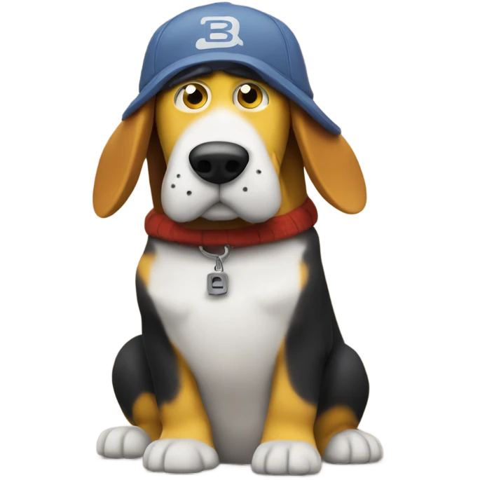 Minion hugging Bassett hound emoji