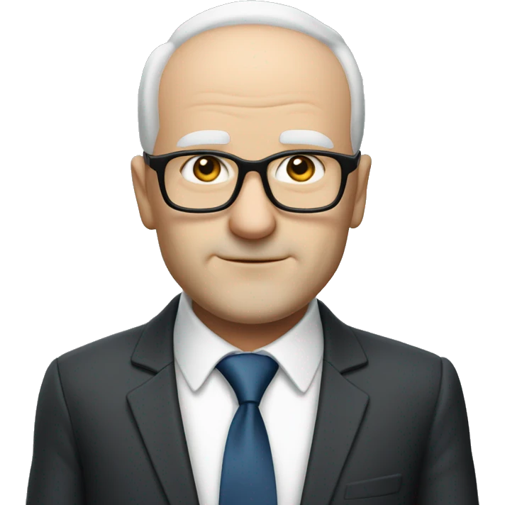 50-year-old organisation consultant, balding, white skin, in suit and tie emoji