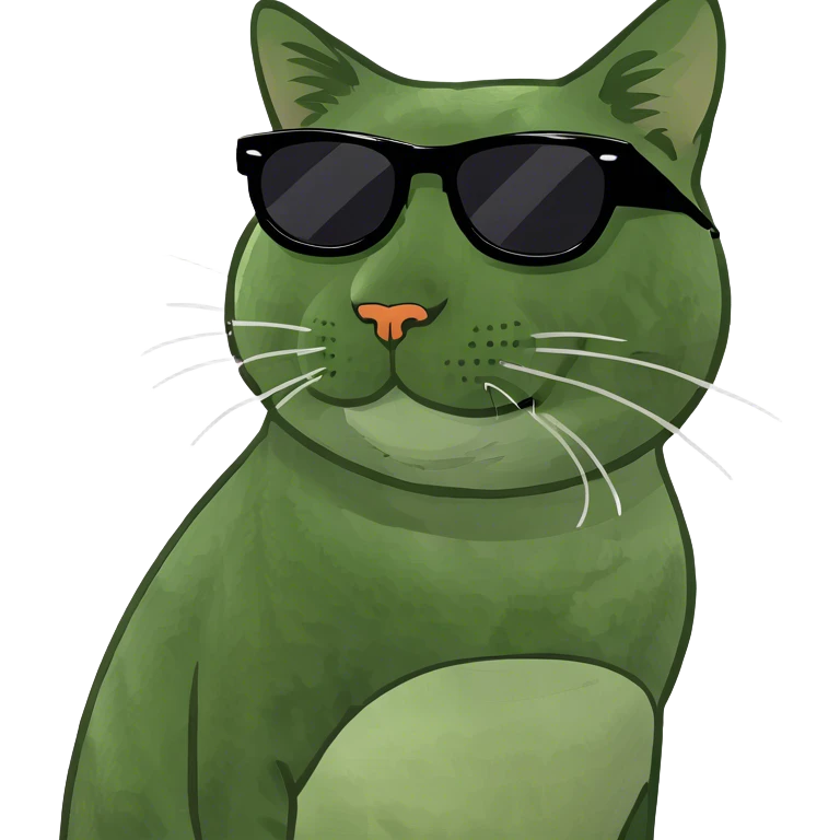 Cat with sunglasses emoji